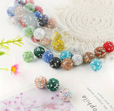 15mm Clay Rhinestone Beads Mix(5pcs)-T17